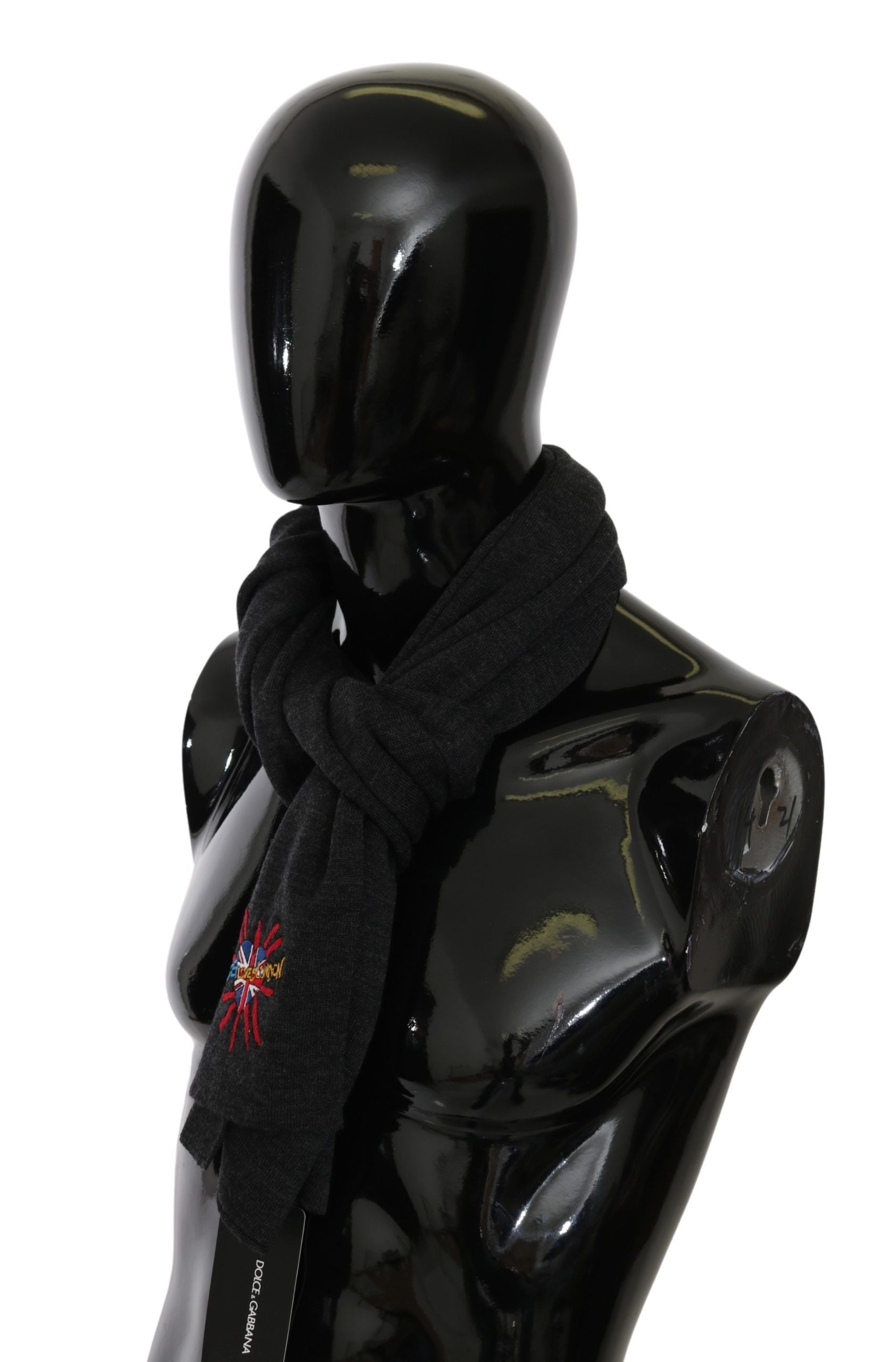 Dolce &amp; Gabbana Grå #DGLovesLondon Ullhalsduk i ull