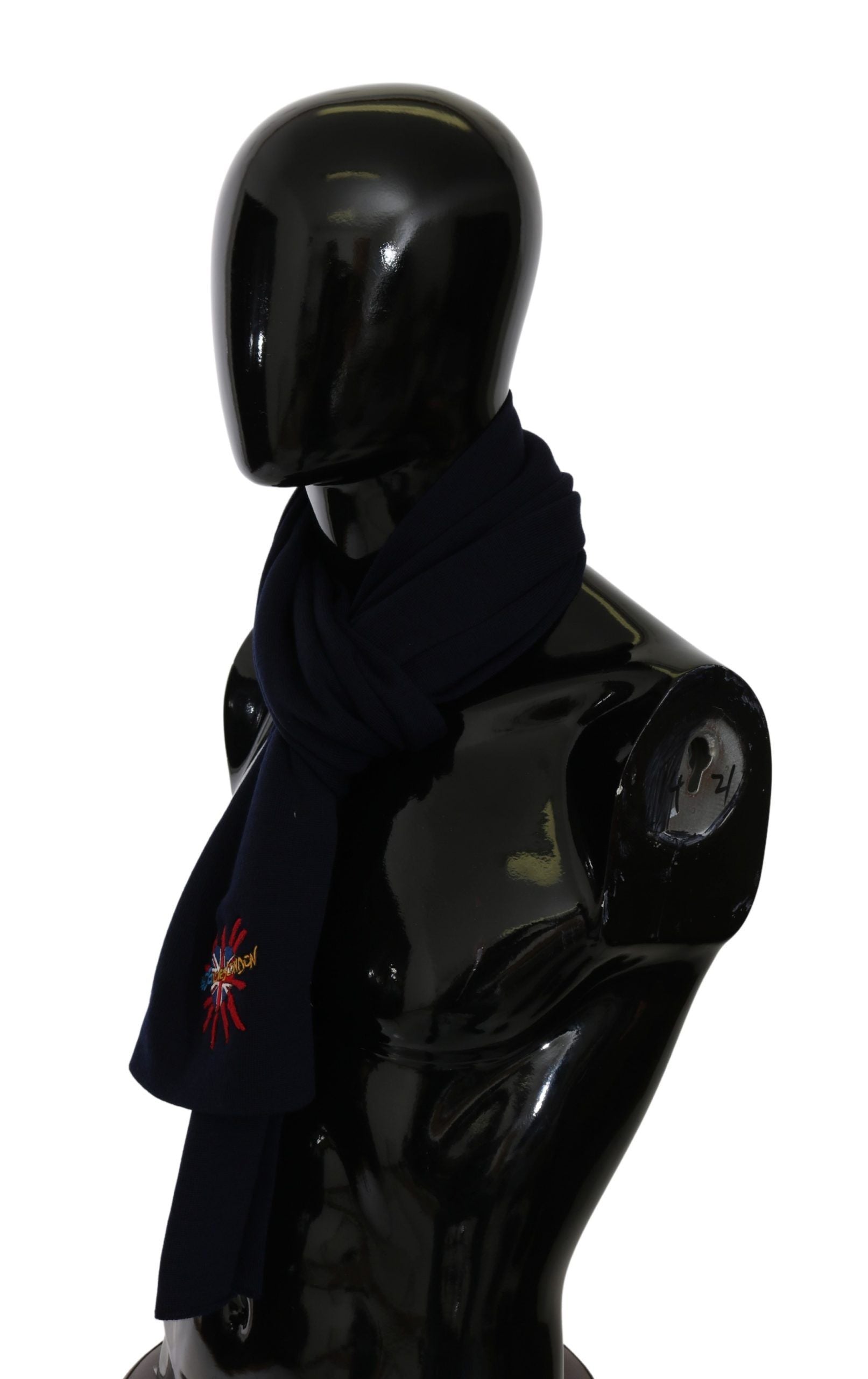 Dolce &amp; Gabbana Blå #DGLovesLondon Omlottsjal Ullhalsduk