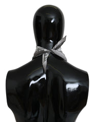 Costume National Vit Tryckt Bandana Bomullshalsduk