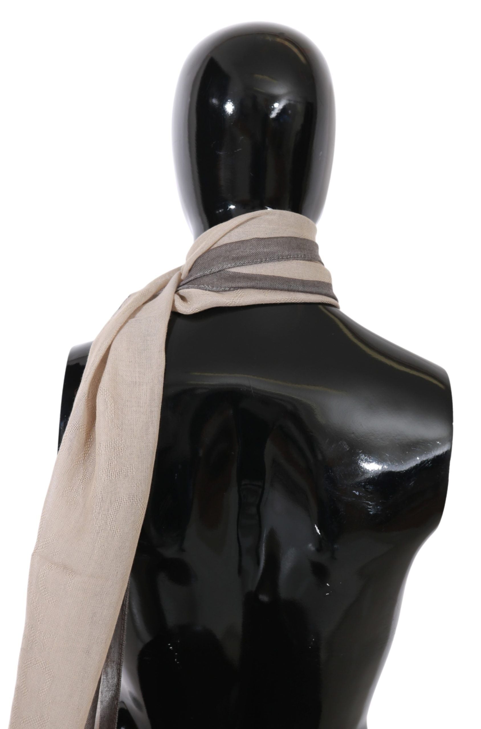 Costume National Beige Damebomullssjalskjerf