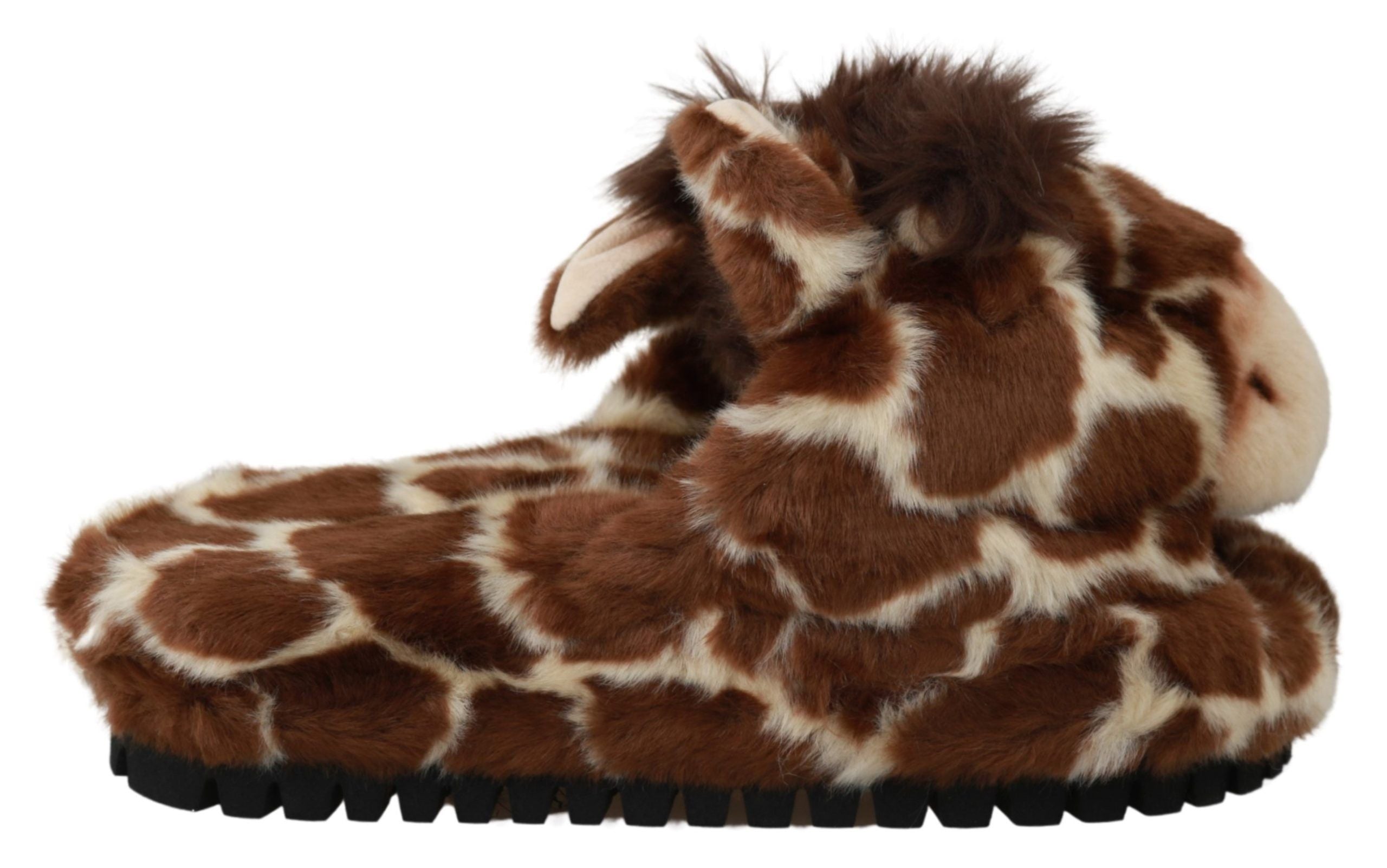 Bruna girafftofflor, plattskor, sandaler
