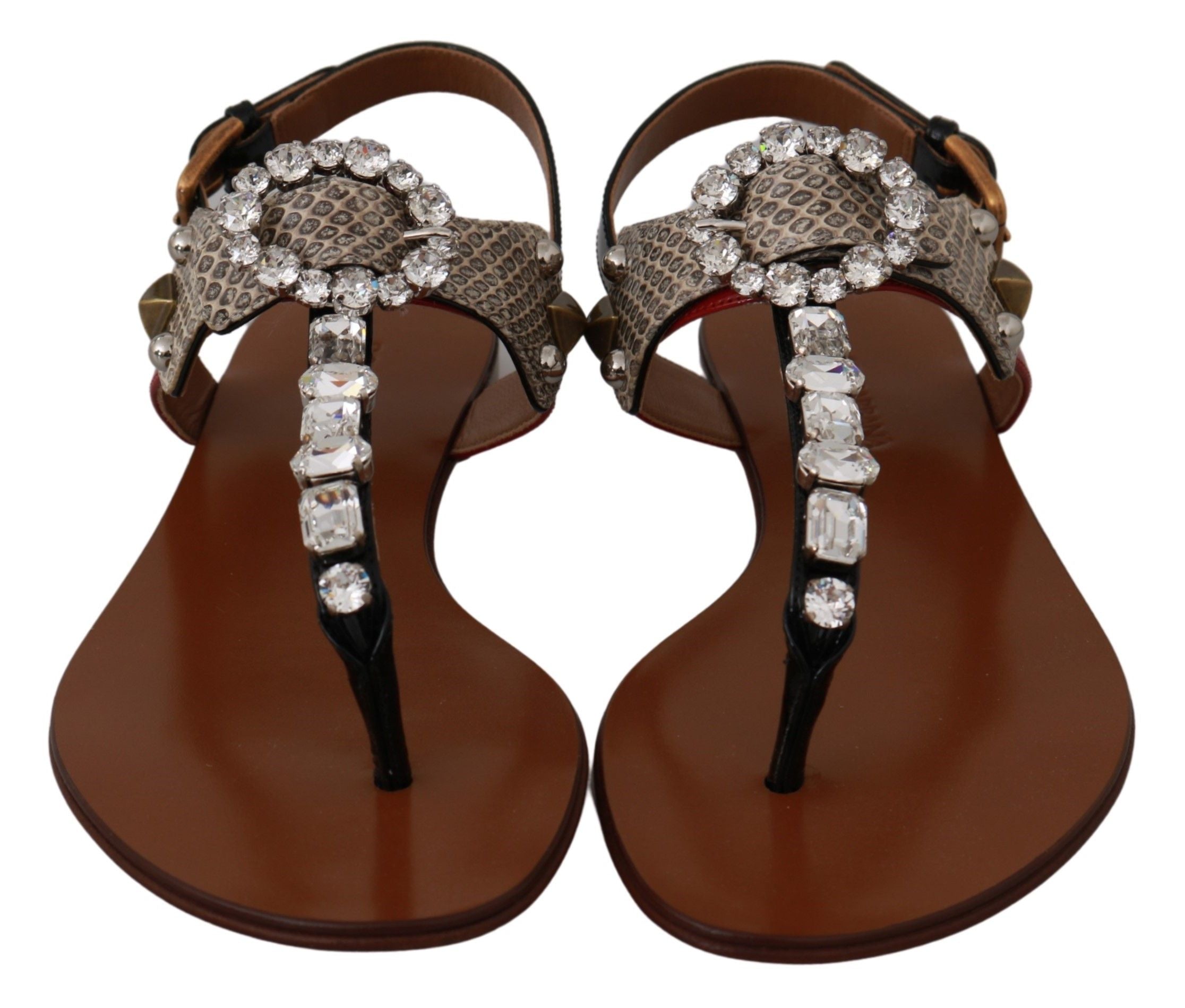Läder Ayers Crystal Sandaler Flip Flops Skor