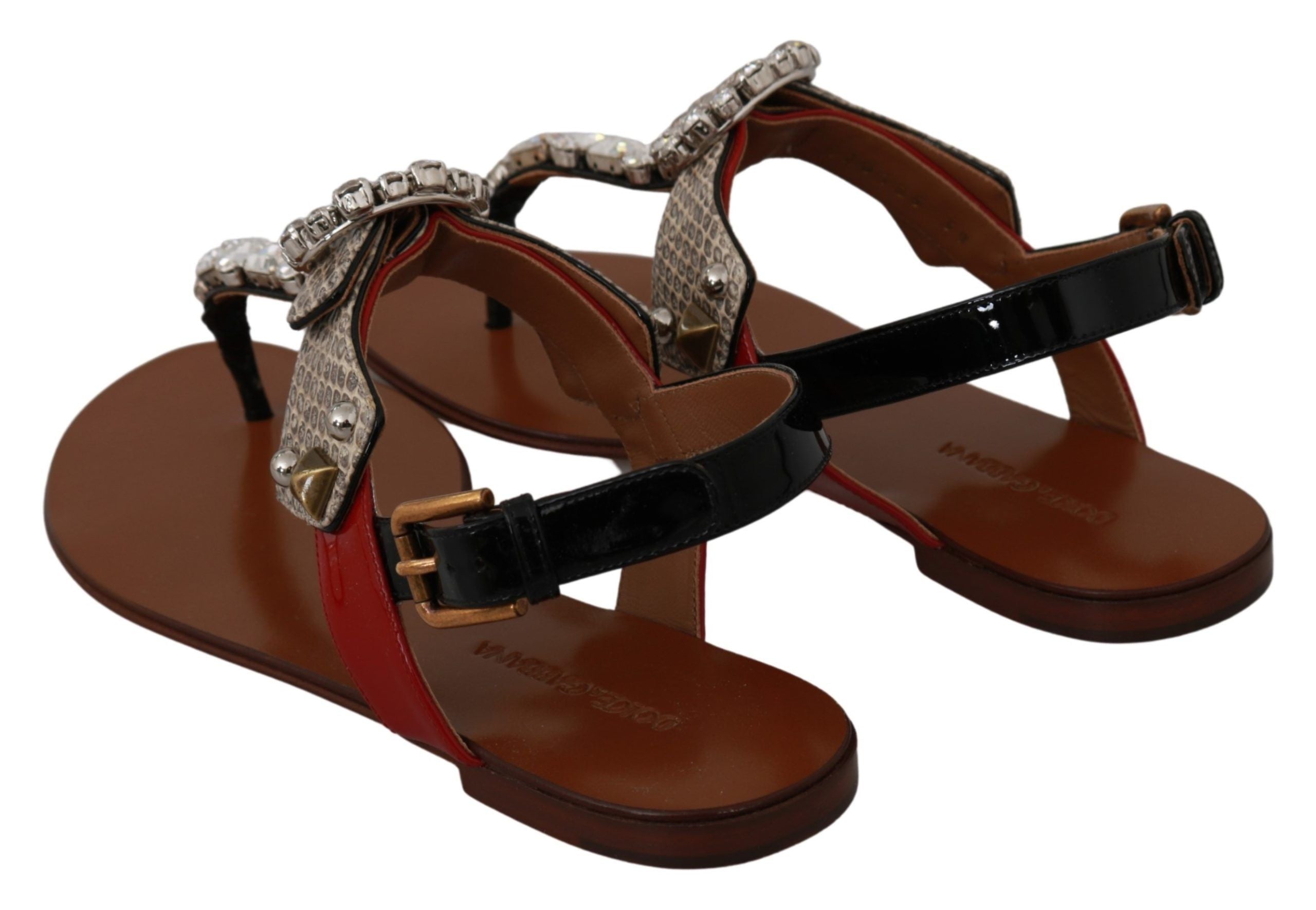 Läder Ayers Crystal Sandaler Flip Flops Skor