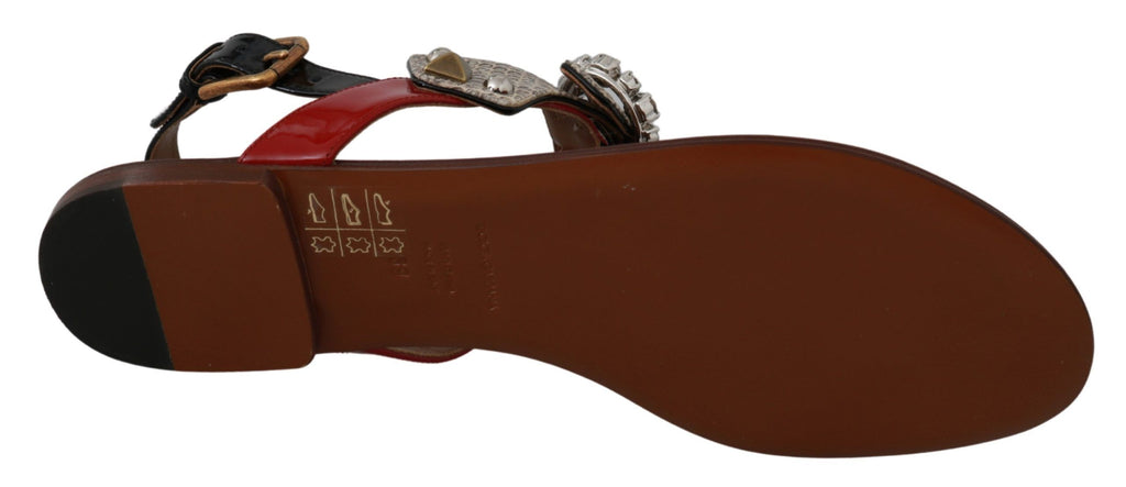 Läder Ayers Crystal Sandaler Flip Flops Skor
