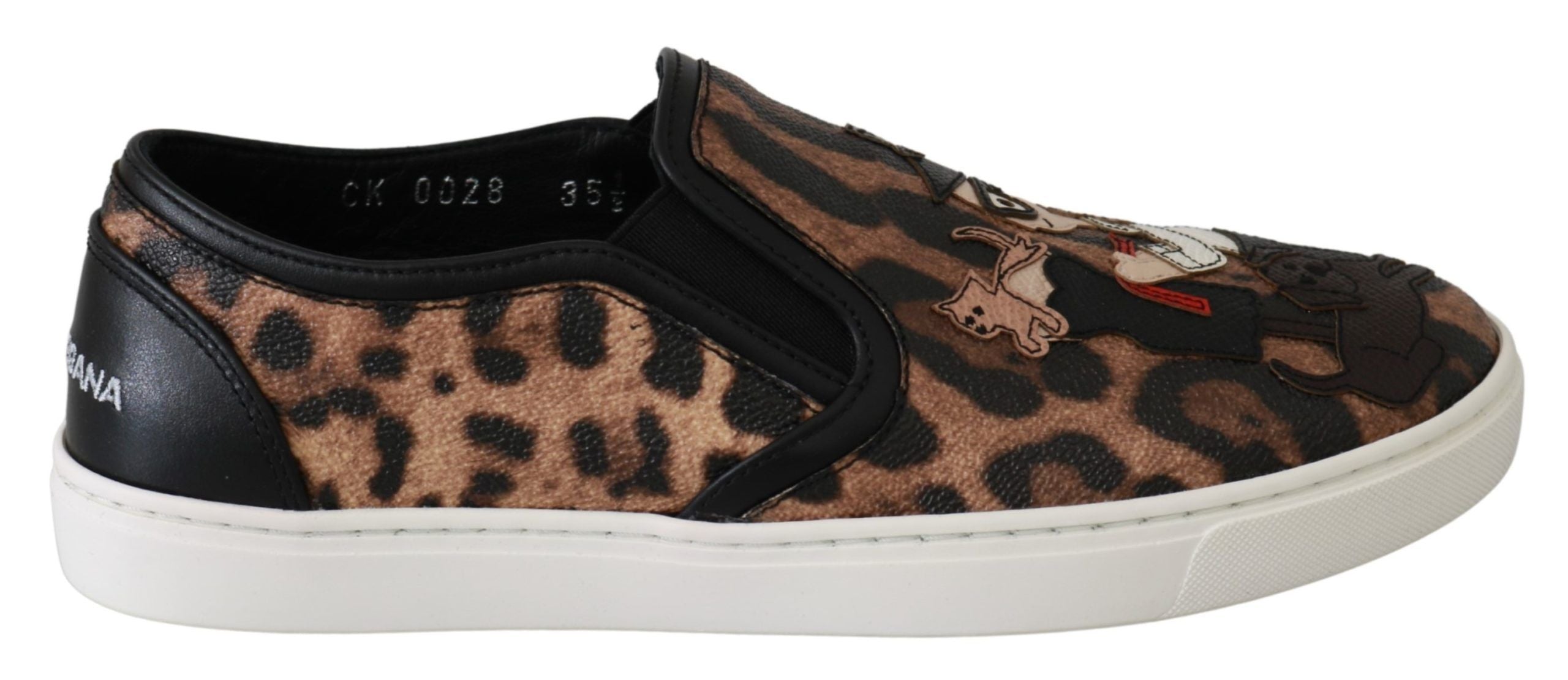 Läder Leopard #dgfamily Loafers Skor