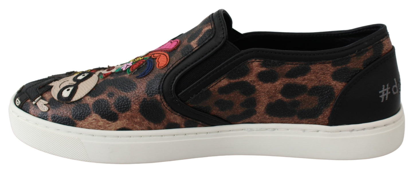 Dolce &amp; Gabbana Läder Leopard #dgfamily Loafers Skor