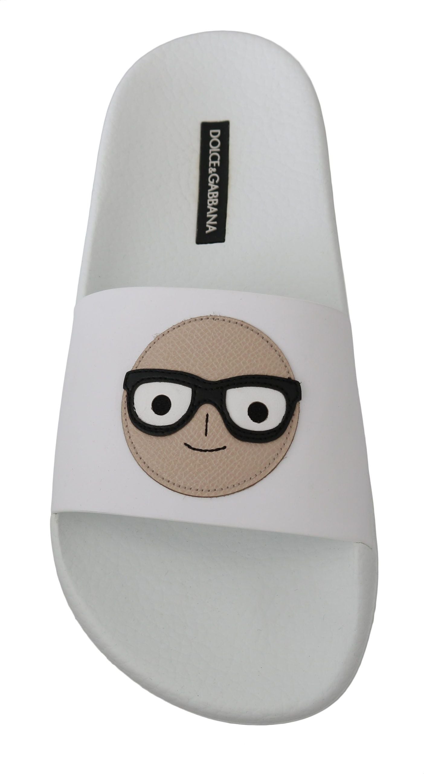 Vita Läder #dgfamily Slides Skor Sandaler