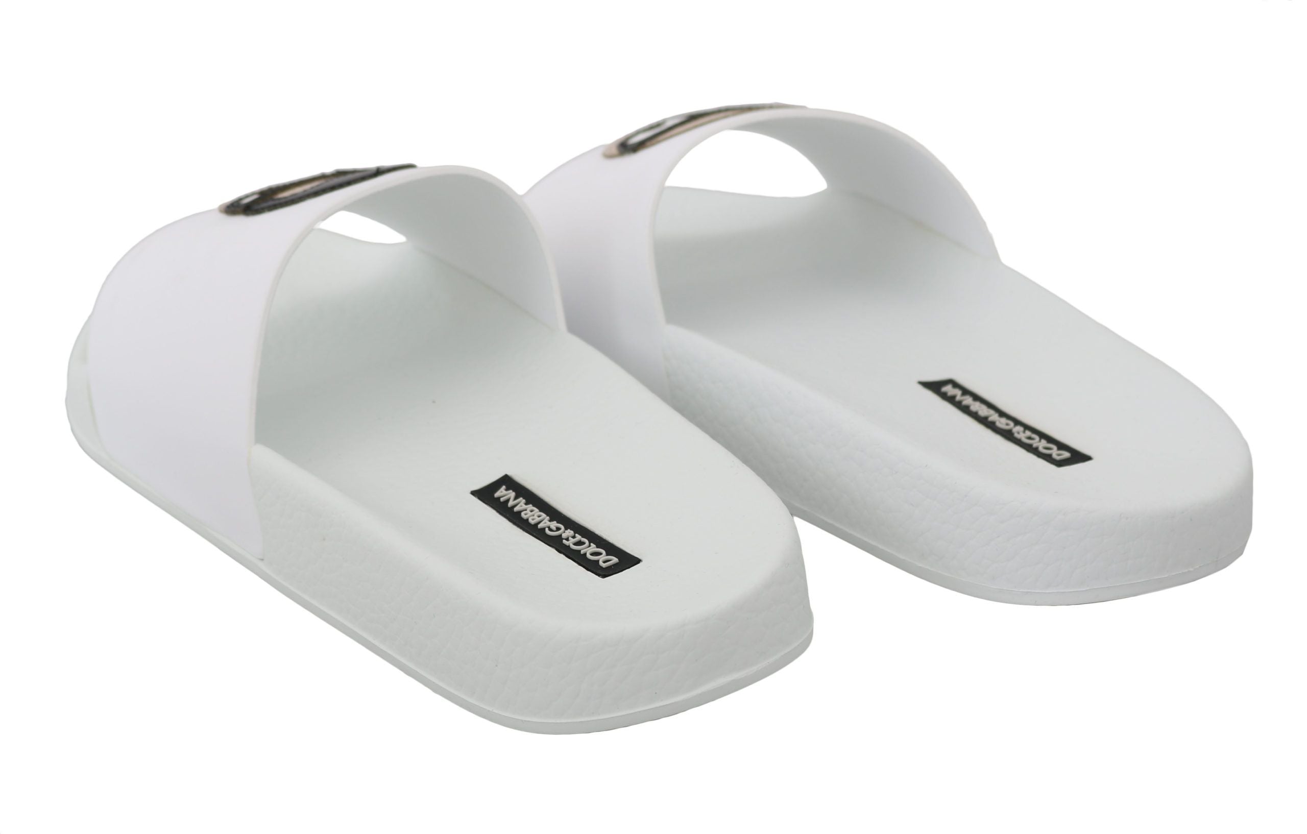 Vita Läder #dgfamily Slides Skor Sandaler