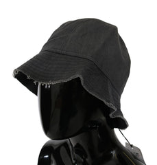 Costume National Black Washed Wide Brim Outdoor Bucket Hat