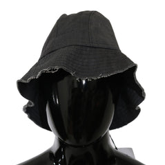 Costume National Black Washed Wide Brim Outdoor Bucket Hat