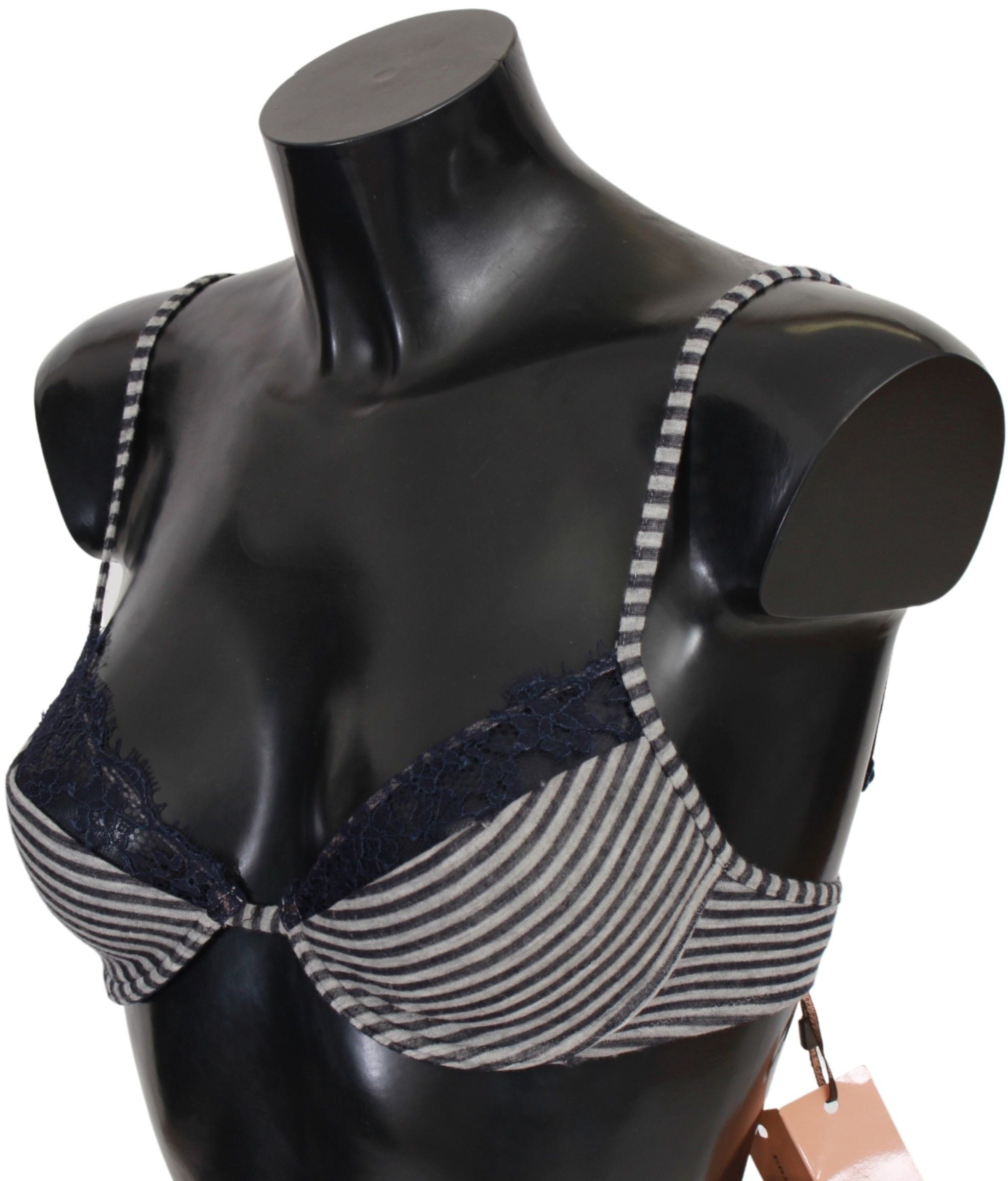 Blårandiga Reggiseno-bh-underkläder i spets