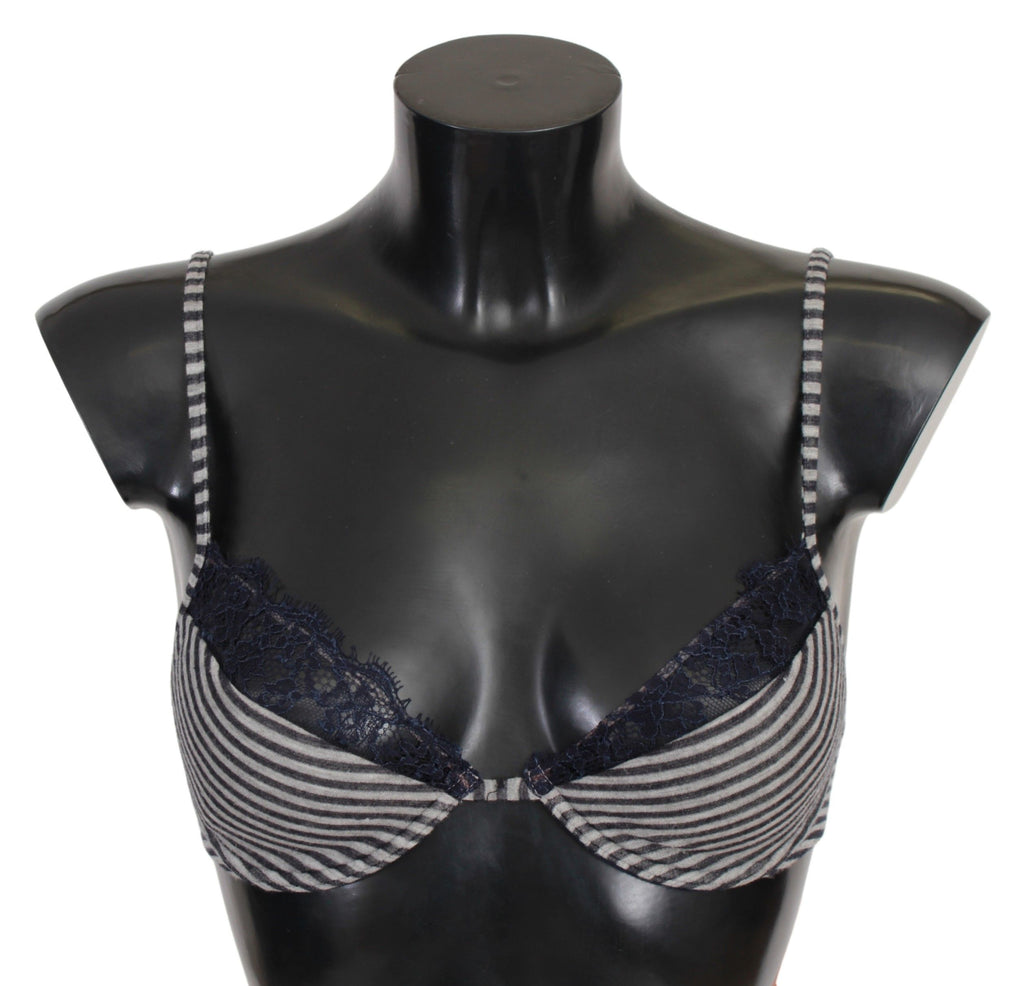Blårandiga Reggiseno-bh-underkläder i spets