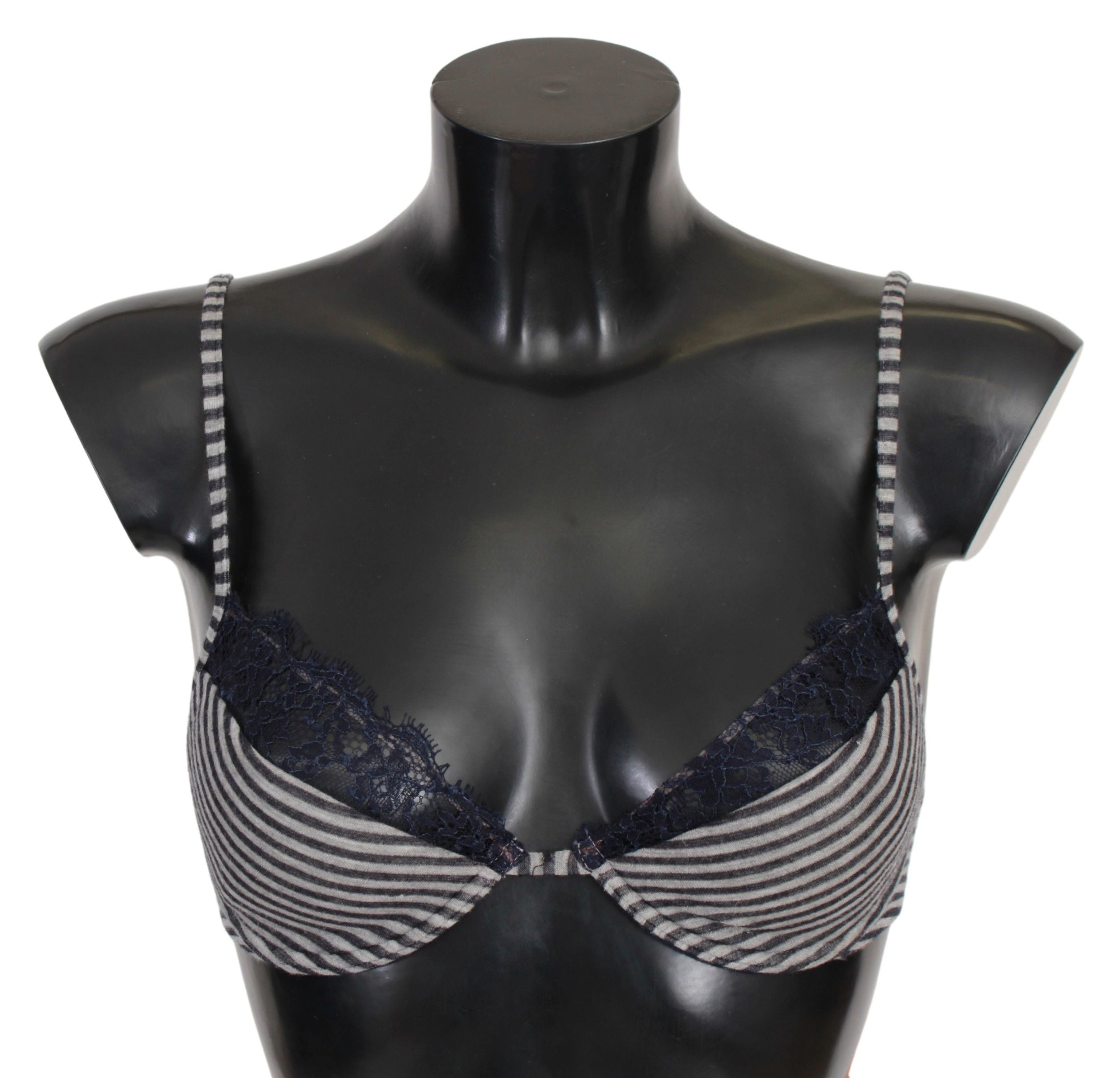 Blårandiga Reggiseno-bh-underkläder i spets