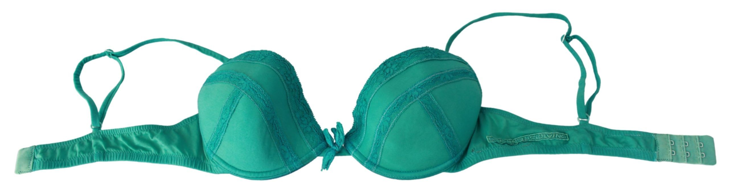 Grön push up-bh 100 % bomullsunderkläder