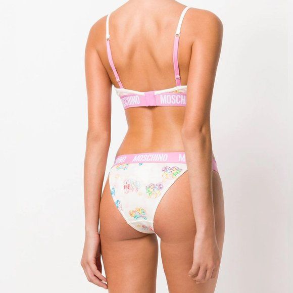 Hvitt My Little Pony BH-trusesett i to deler med bikini