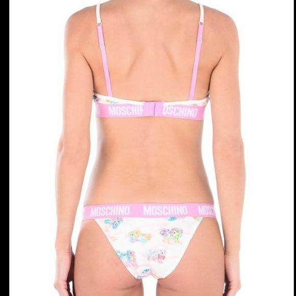 Hvitt My Little Pony BH-trusesett i to deler med bikini