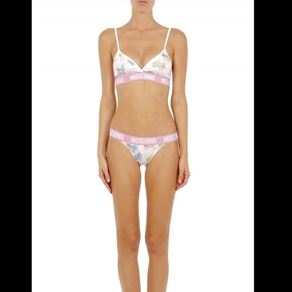 Hvitt My Little Pony BH-trusesett i to deler med bikini