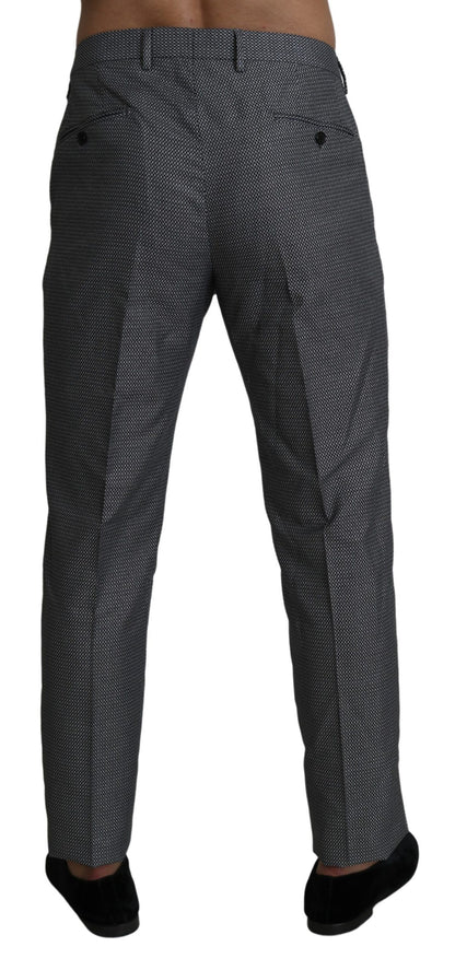 Dolce &amp; Gabbana Grå Festbyxor Slim Fit Byxor