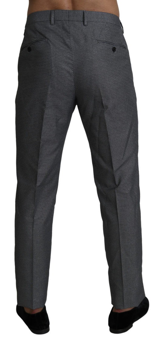 Dolce &amp; Gabbana Grå Festbyxor Slim Fit Byxor
