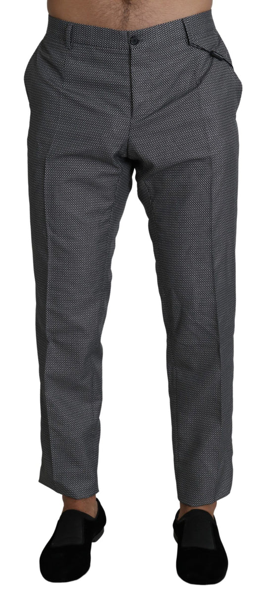 Dolce &amp; Gabbana Grå Festbyxor Slim Fit Byxor