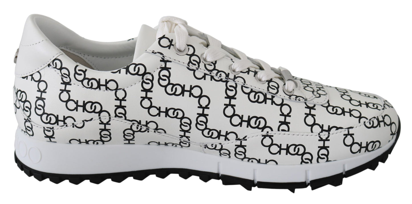 Jimmy Choo Eleganta Monokroma Lädersneakers