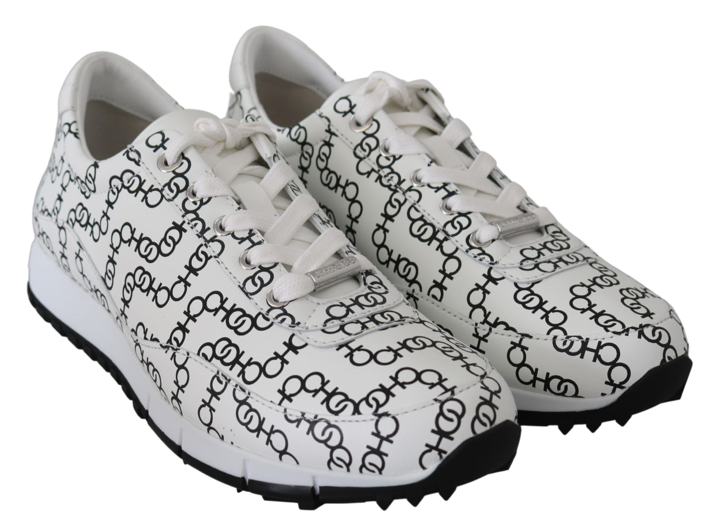 Jimmy Choo Eleganta Monokroma Lädersneakers