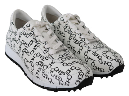 Jimmy Choo Eleganta Monokroma Lädersneakers