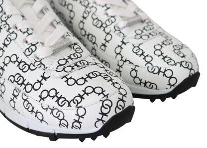 Jimmy Choo Eleganta Monokroma Lädersneakers