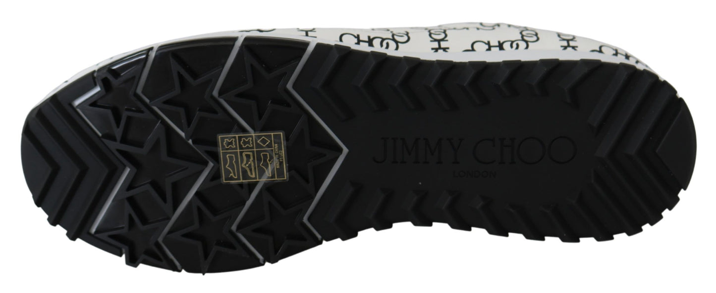 Jimmy Choo Eleganta Monokroma Lädersneakers