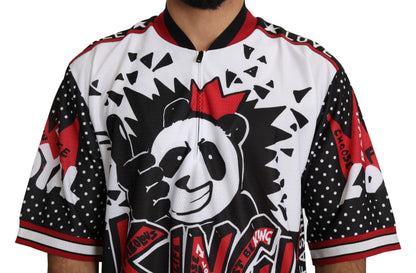Dolce &amp; Gabbana Vit King Panda Topp Polyester Herr T-shirt