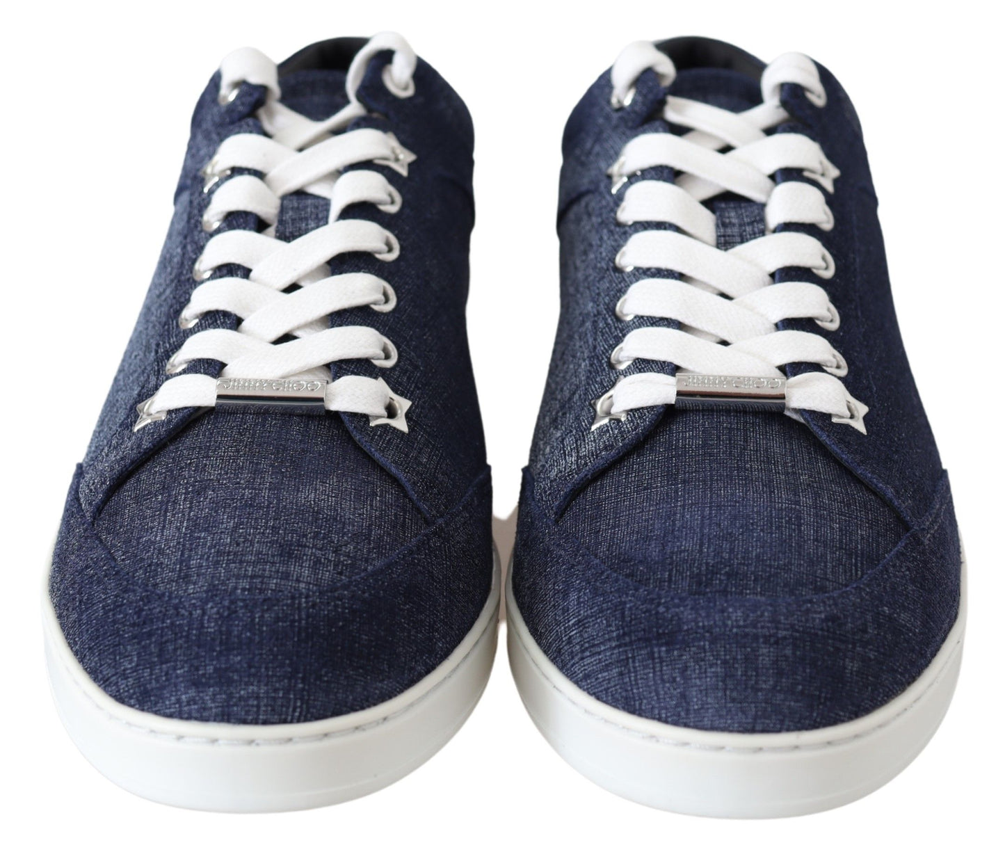 Jimmy Choo Chic Slip-On Blå Denim Semsket Sneakers