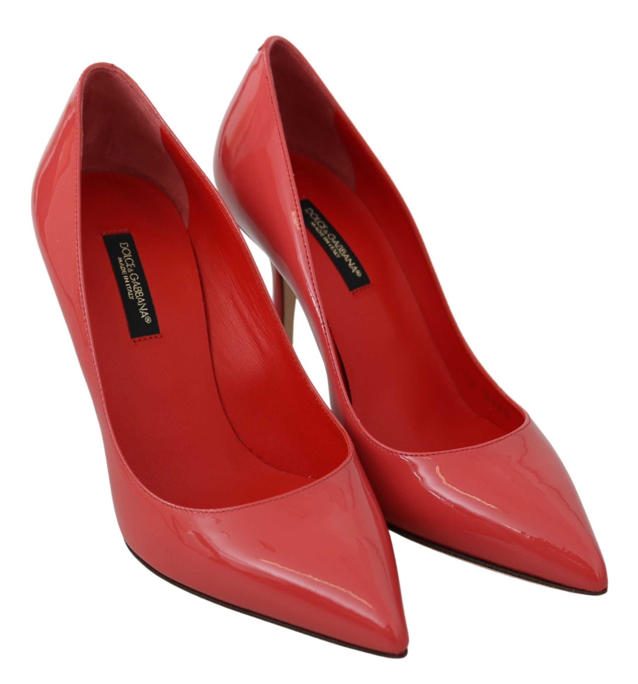 Mörkrosa pumps i lackläder
