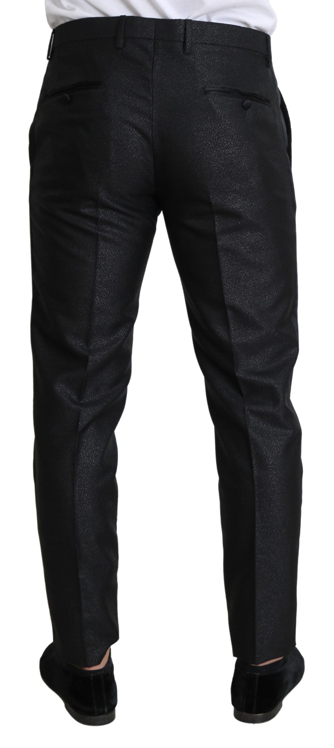 Dolce &amp; Gabbana Svart Metallic Smal Byxklänning