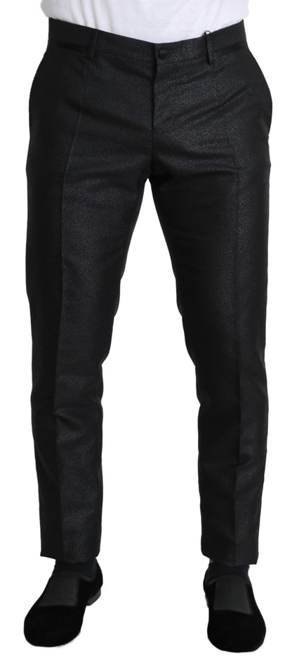 Dolce &amp; Gabbana Svart Metallic Smal Byxklänning