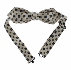 Dolce &amp; Gabbana Vit Sidenfluga Läder Herrbälte Presentask