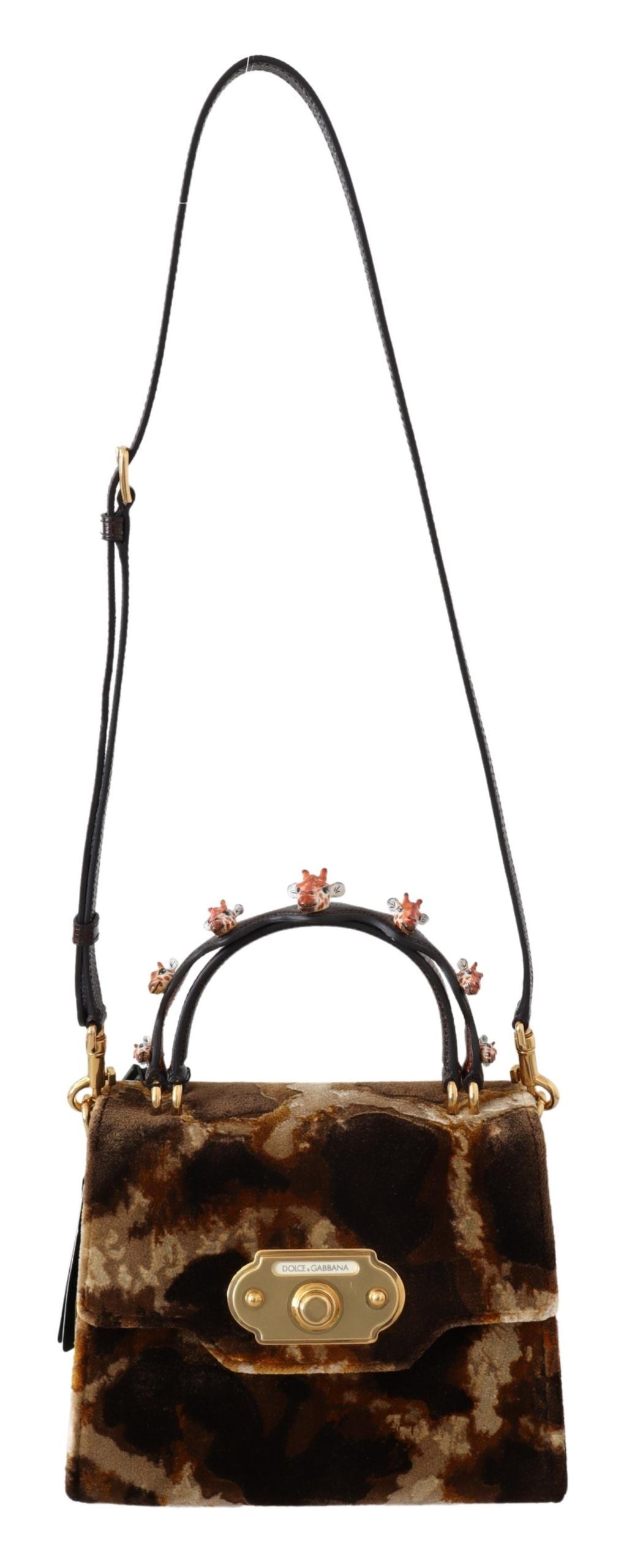 Brun Giraffe Crossbody Purse Borse VÄLKOMMEN Purse