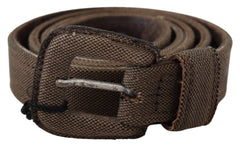 Costume National Brown Leather Logo Buckle Waist Belt