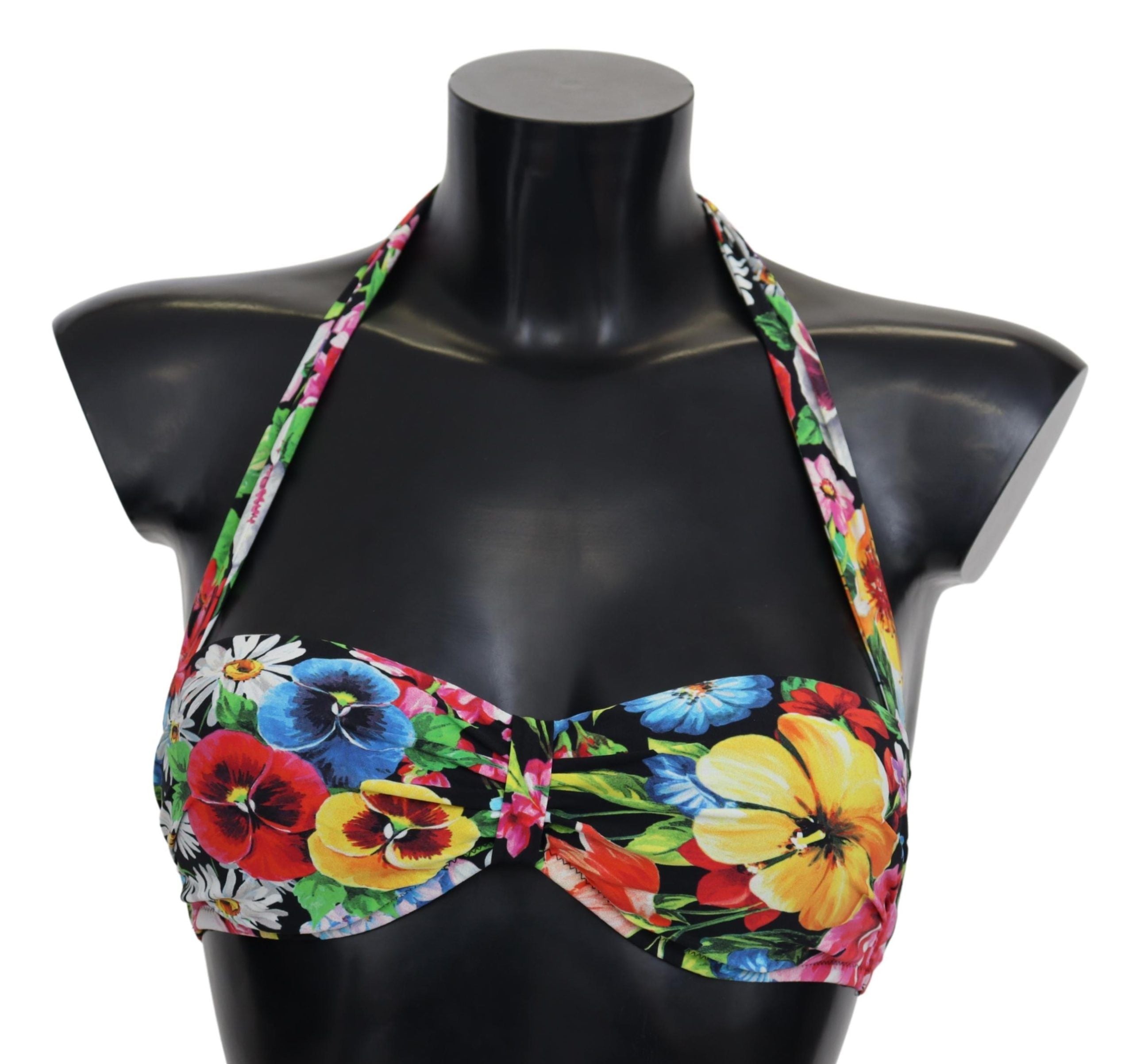 Flerfärgade blommiga bikinitoppar