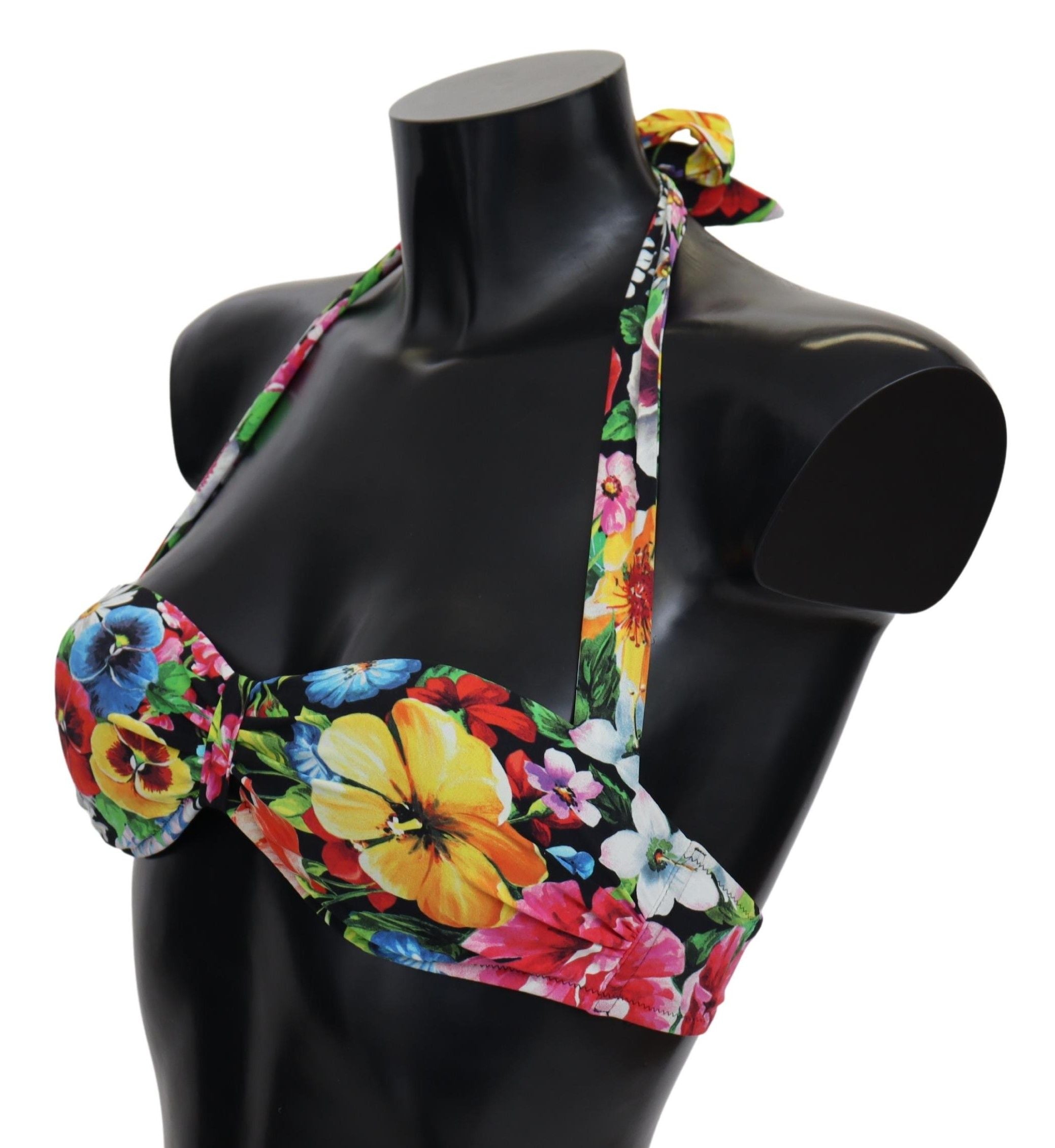 Flerfärgade blommiga bikinitoppar