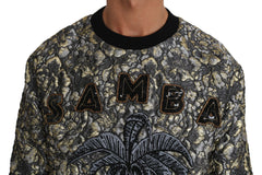 Dolce & Gabbana Multicolor SAMBA Jacquard Palmtree Pullover Sweater