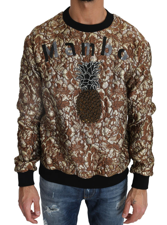 Dolce &amp; Gabbana Flerfarget MAMBO Jacquard Ananas Genser