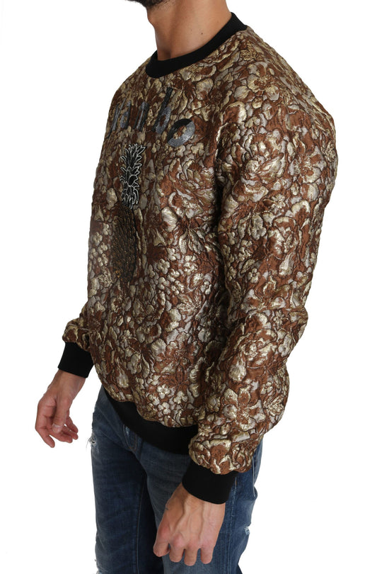 Dolce &amp; Gabbana Flerfarget MAMBO Jacquard Ananas Genser