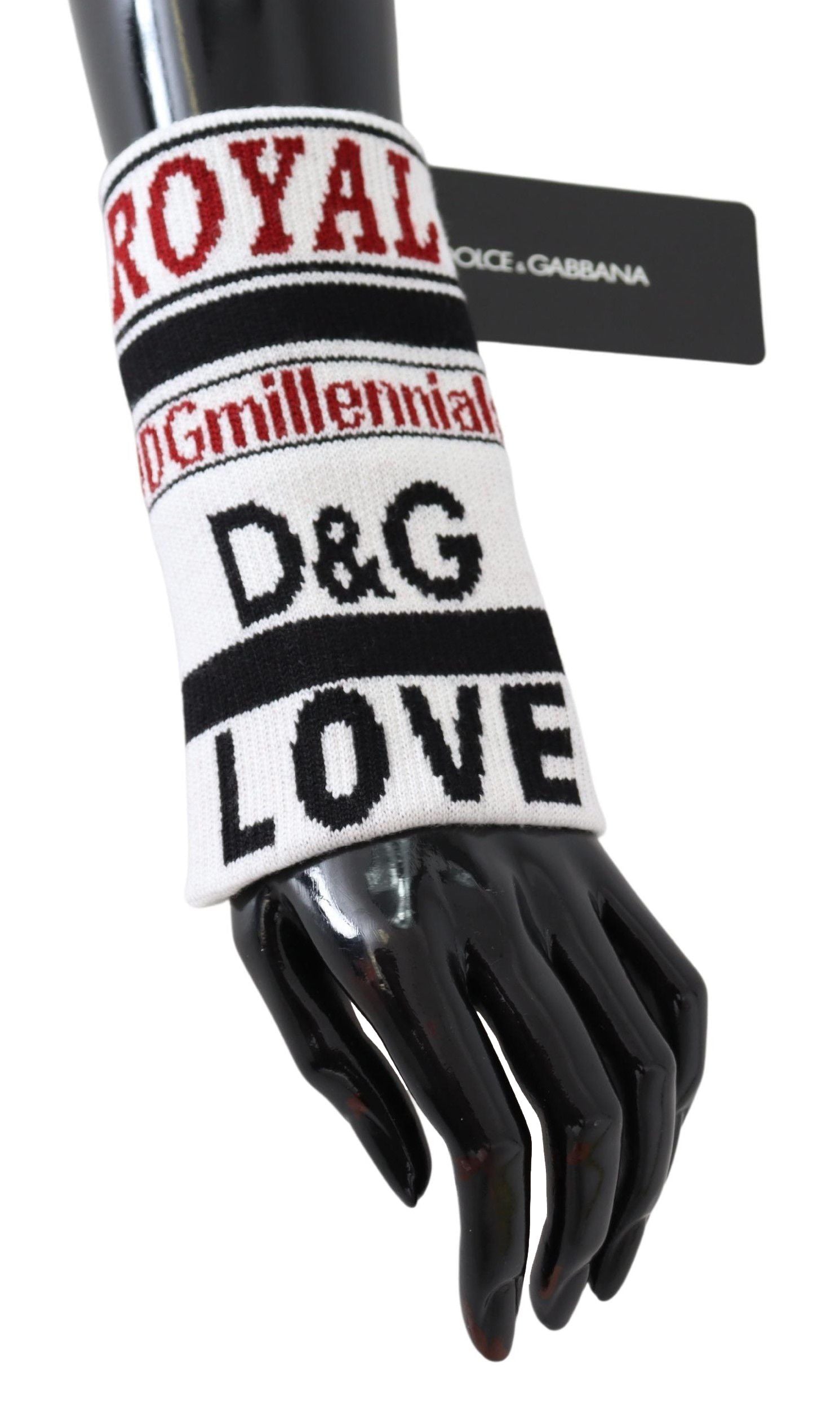 Dolce &amp; Gabbana Flerfärgad Ullstickad D&amp;G Love Armbandswrap