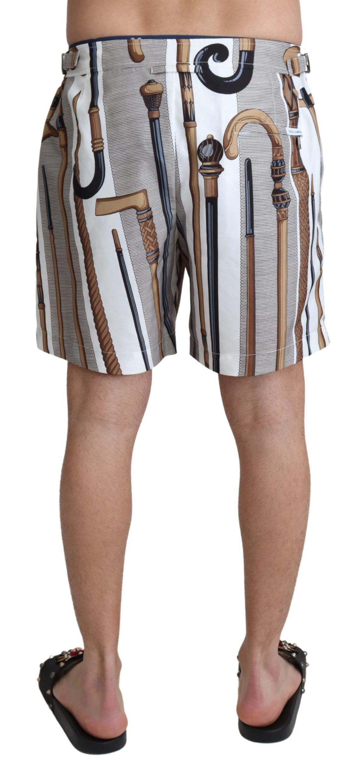 Vita promenadkäppar strandshorts badshorts
