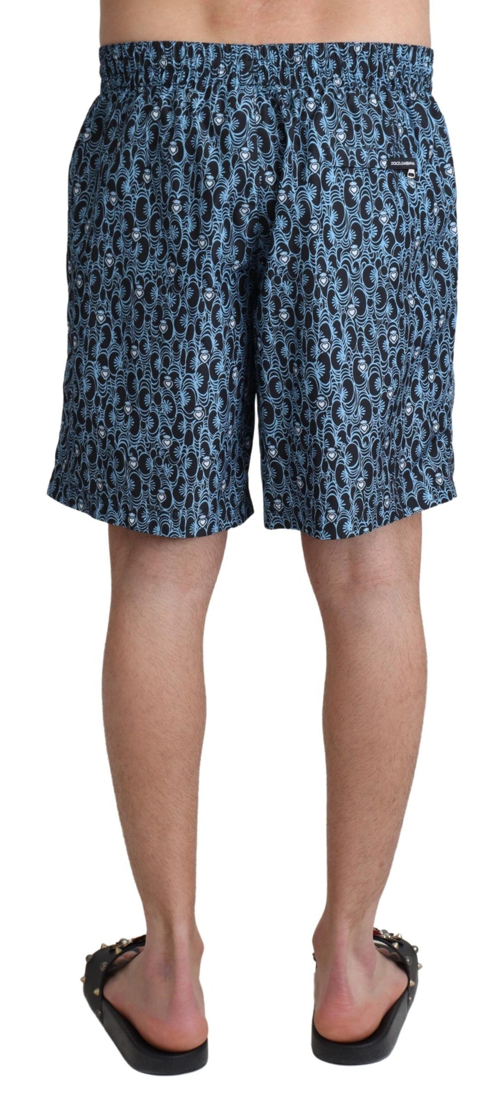 Blå Mönstrade Mönstrade Strandkläder Shorts Badkläder