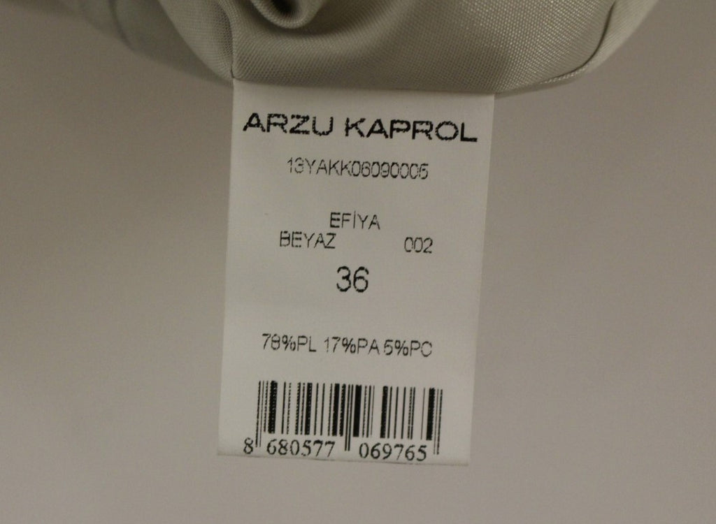 Vit rak pennkjol i akryl
