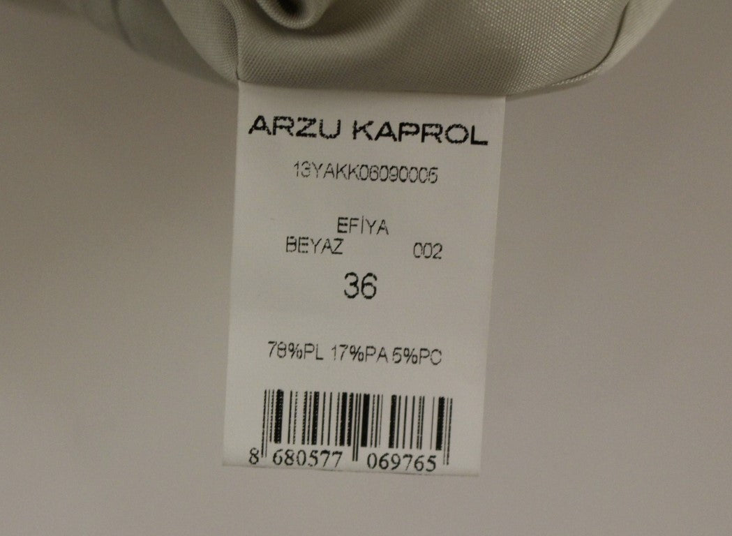 Vit rak pennkjol i akryl
