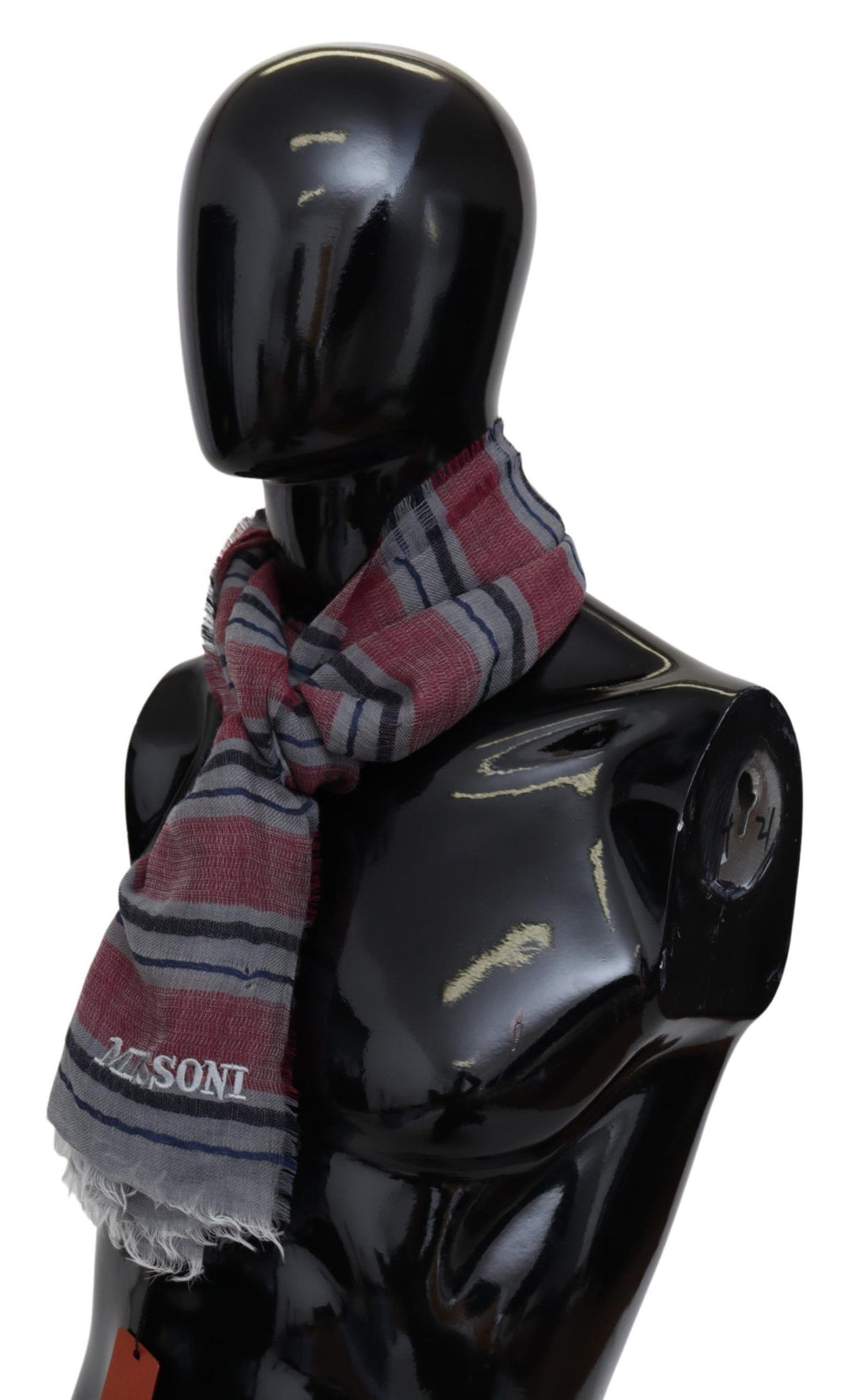 Flerfarget stripete ullblanding unisex halsskjerf