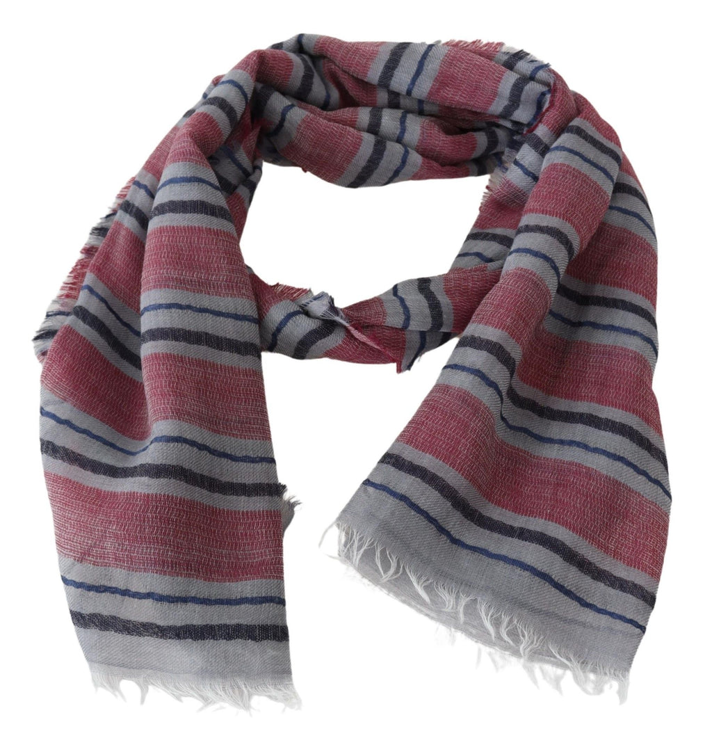 Flerfarget stripete ullblanding unisex halsskjerf