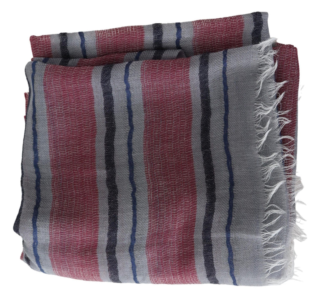 Flerfarget stripete ullblanding unisex halsskjerf